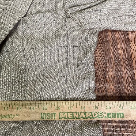Burberry Tan Windowpane Check Wool Blazer Sports Coat 2 Button Mens 38R - Picture 5 of 9